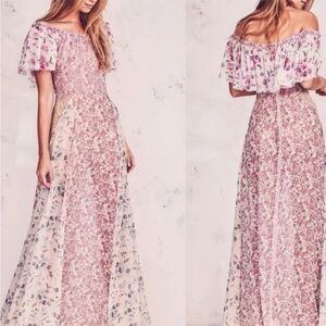 LoveShackFancy Silk Fairy Maxi Dress Cottage Core Floaty Breezy